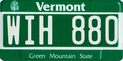 VT license plate WIH880