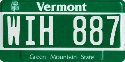 VT license plate WIH887