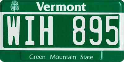 VT license plate WIH895