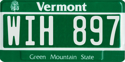 VT license plate WIH897