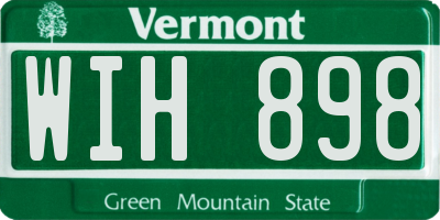 VT license plate WIH898