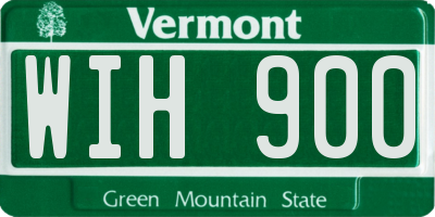 VT license plate WIH900