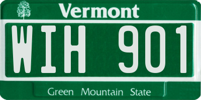 VT license plate WIH901