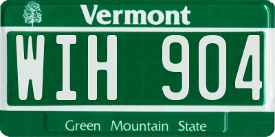 VT license plate WIH904