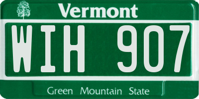 VT license plate WIH907