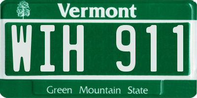 VT license plate WIH911