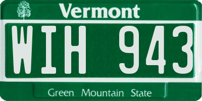 VT license plate WIH943