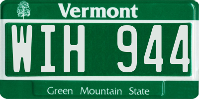 VT license plate WIH944