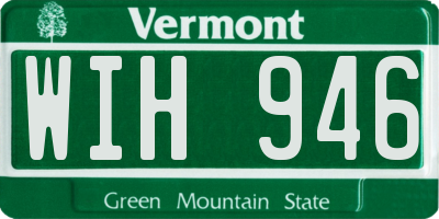 VT license plate WIH946