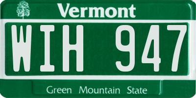 VT license plate WIH947