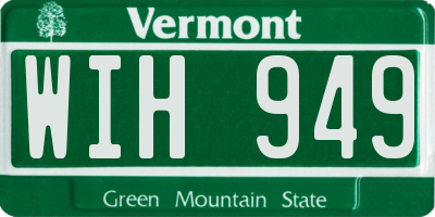 VT license plate WIH949