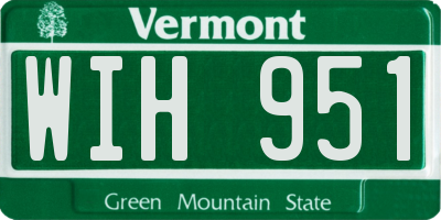 VT license plate WIH951