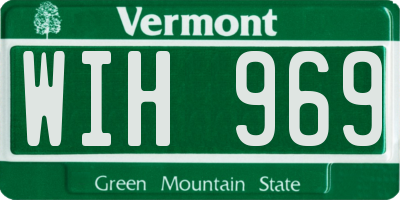 VT license plate WIH969