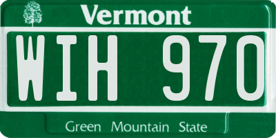VT license plate WIH970