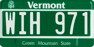 VT license plate WIH971