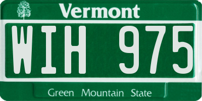 VT license plate WIH975