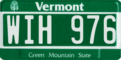 VT license plate WIH976