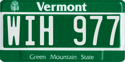 VT license plate WIH977