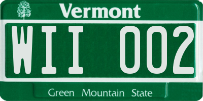 VT license plate WII002