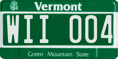 VT license plate WII004