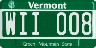 VT license plate WII008