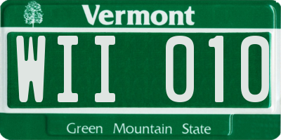 VT license plate WII010