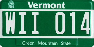 VT license plate WII014