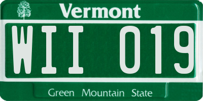VT license plate WII019