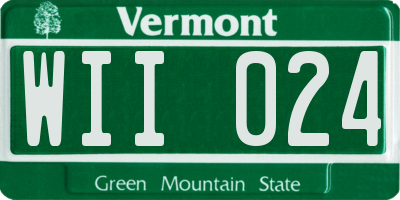 VT license plate WII024