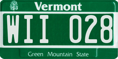 VT license plate WII028