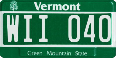 VT license plate WII040