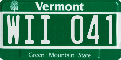 VT license plate WII041