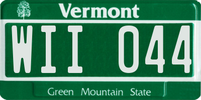 VT license plate WII044