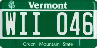 VT license plate WII046