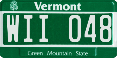 VT license plate WII048