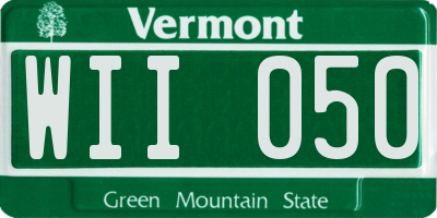 VT license plate WII050