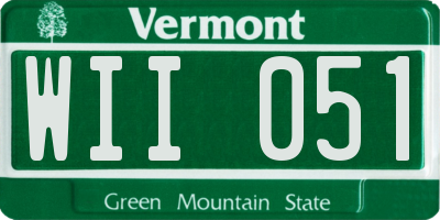 VT license plate WII051