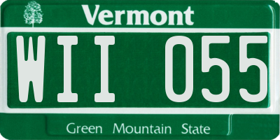 VT license plate WII055