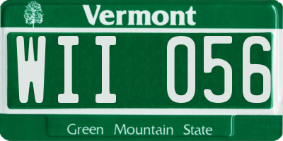 VT license plate WII056