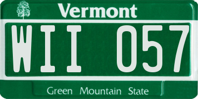 VT license plate WII057