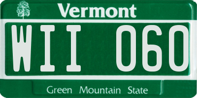 VT license plate WII060