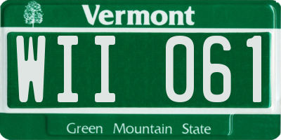 VT license plate WII061