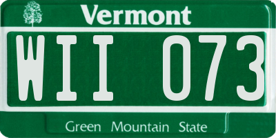 VT license plate WII073