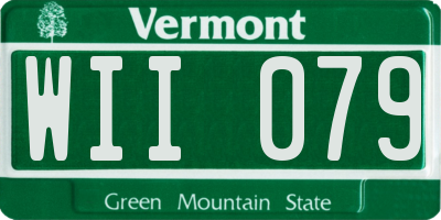 VT license plate WII079