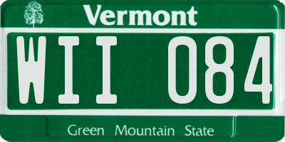 VT license plate WII084
