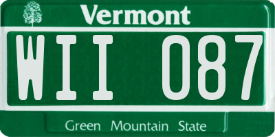 VT license plate WII087