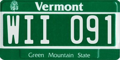 VT license plate WII091
