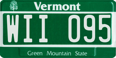 VT license plate WII095