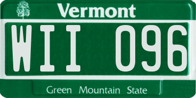 VT license plate WII096