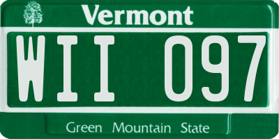 VT license plate WII097